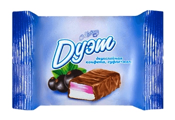 Конфета Дуэт черная смородина